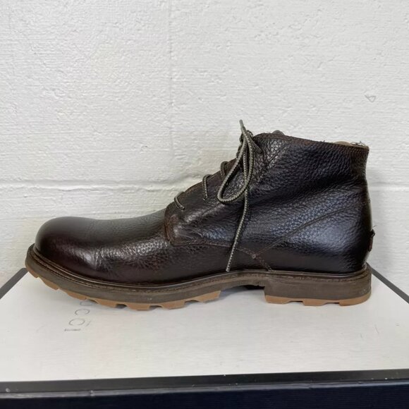 Sorel Madson Ankle Boots Brown Pebble Leather Oxford Waterproof Lace up Men's 10 - Picture 5 of 9